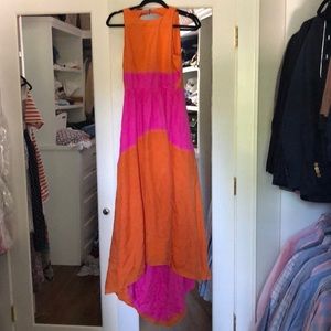 Tibi Colorblock Open Back Dress